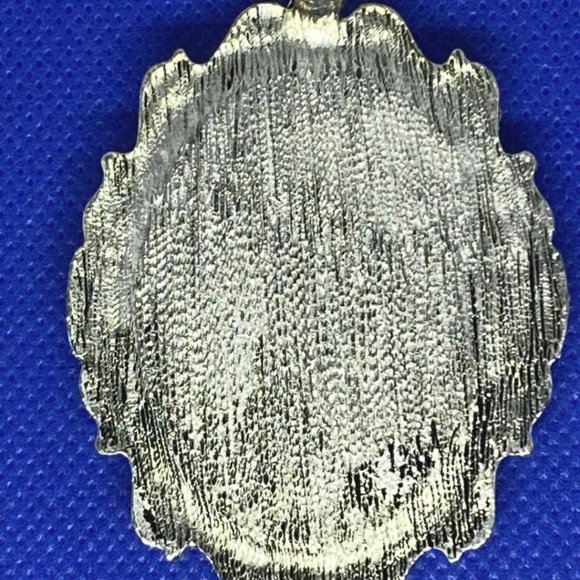 Renaissance Victorian blue Grecian Ladies Garden Cameo Silver Necklace - Picture 5 of 7